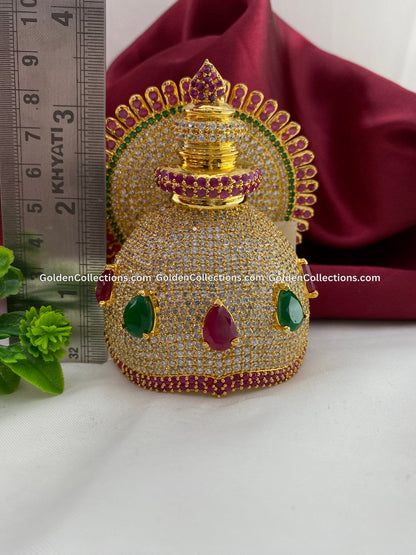 Royal Crown Mukut for Hindu Deity - GoldenCollections DGC-153 3