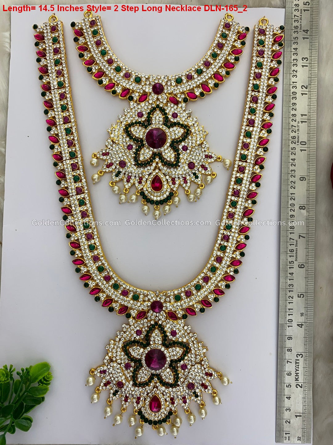 Ruby Radiance: Long Harams with Ruby Accents DLN-165 2
