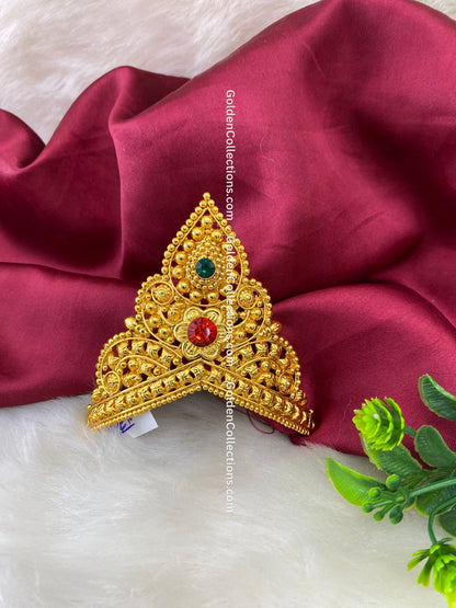 Sacred Amman Gold Plated Kireedam Crown - GoldenCollections - DGC-236