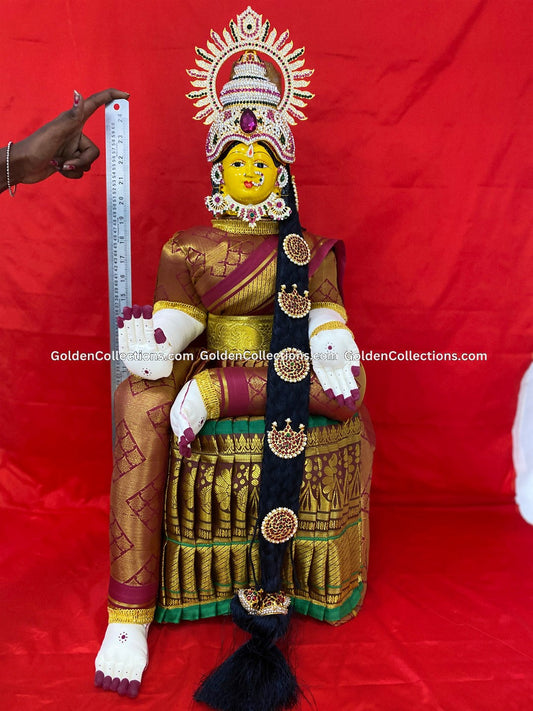 Varalakshmi Amman Idol Full Set 26 in Multi Color VVD083 for Varalakshmi Vratham pooja image 2