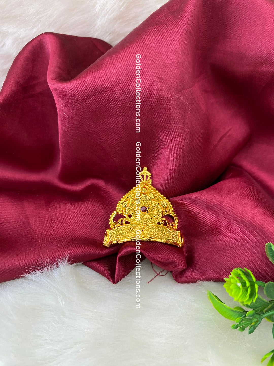 Shop Exquisite Gold Plated Deity Crown Mukut - DGC-216