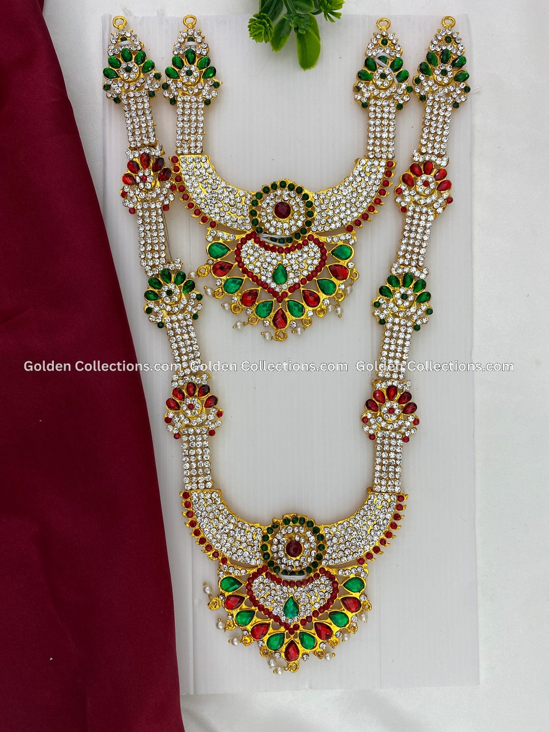 Temple Deity Long Necklace - Divine Opulence - GoldenCollections