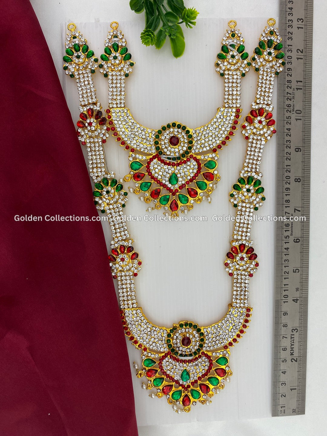 Temple Deity Long Necklace - Divine Opulence - GoldenCollections 2