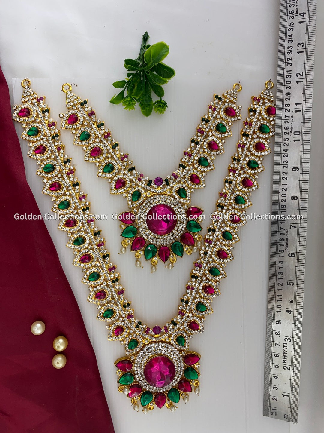 Temple Deity Necklace - GoldenCollections DSN-025 2