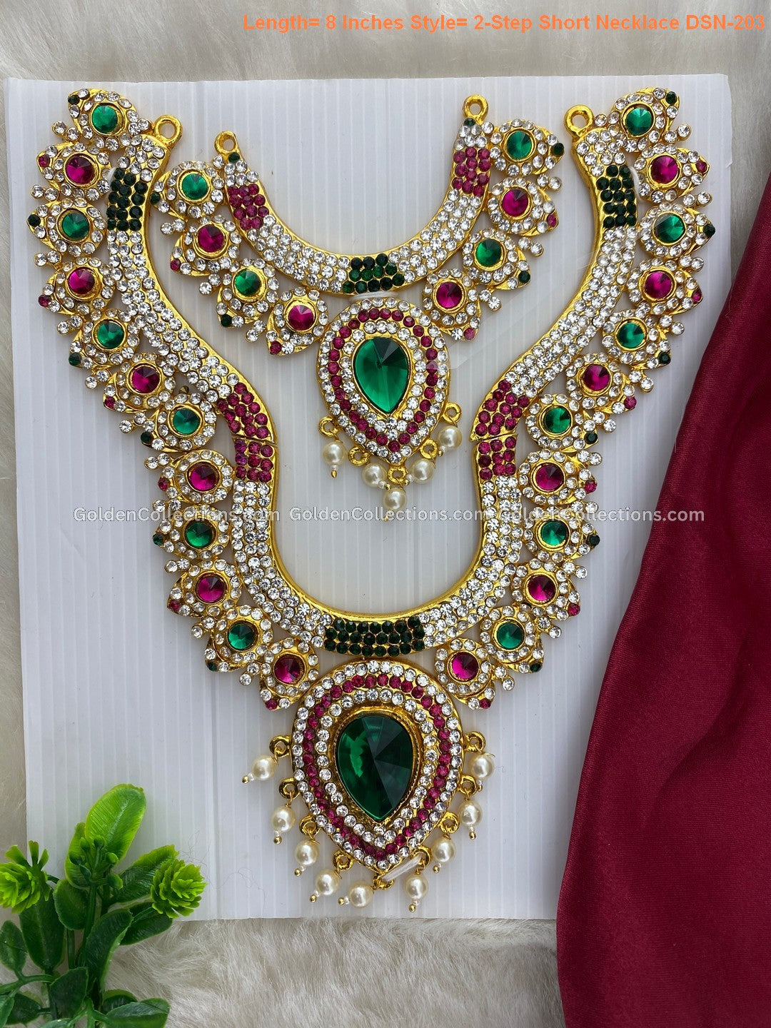 Temple Deity Necklace - Traditional God Jewellery Set - DSN-203
