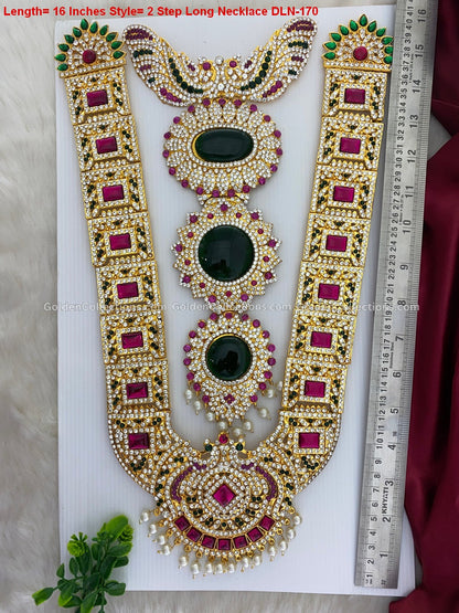 Temple Jewellery Long Necklaces: Sacred Elegance DLN-170