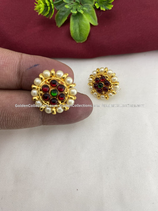 Temple Kempu Earrings  Goldencollections Bje008