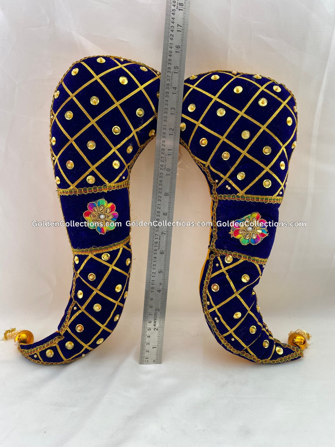 Thomala Vagamalai Bhujalu Shoulder Decoration for Pooja Small Blue DVT-002
