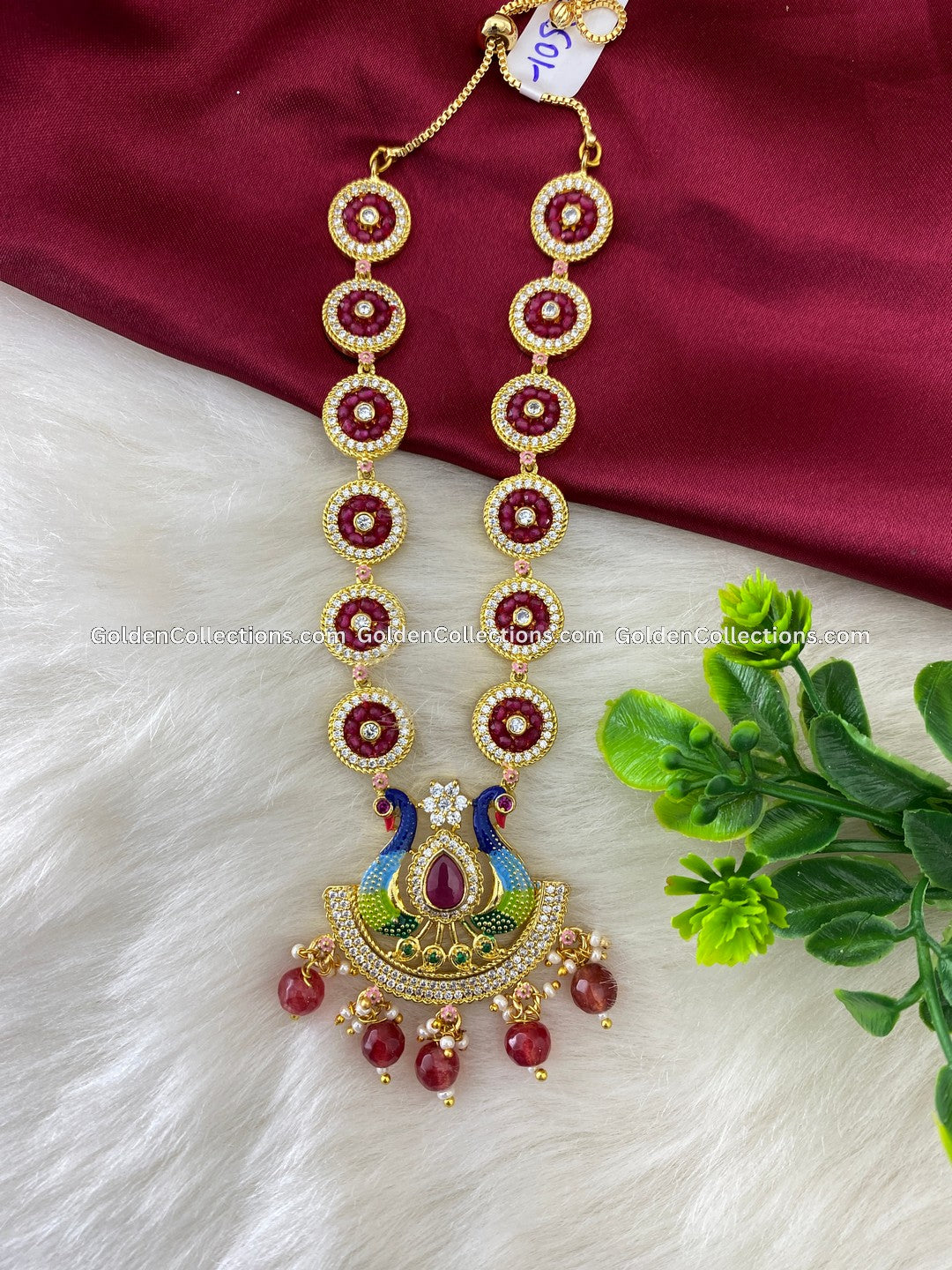 Traditional Amman Stone Short Necklace - Exclusive Design DSN-160