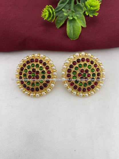 Traditional Bharatanatyam Earrings - GoldenCollections BJE-027