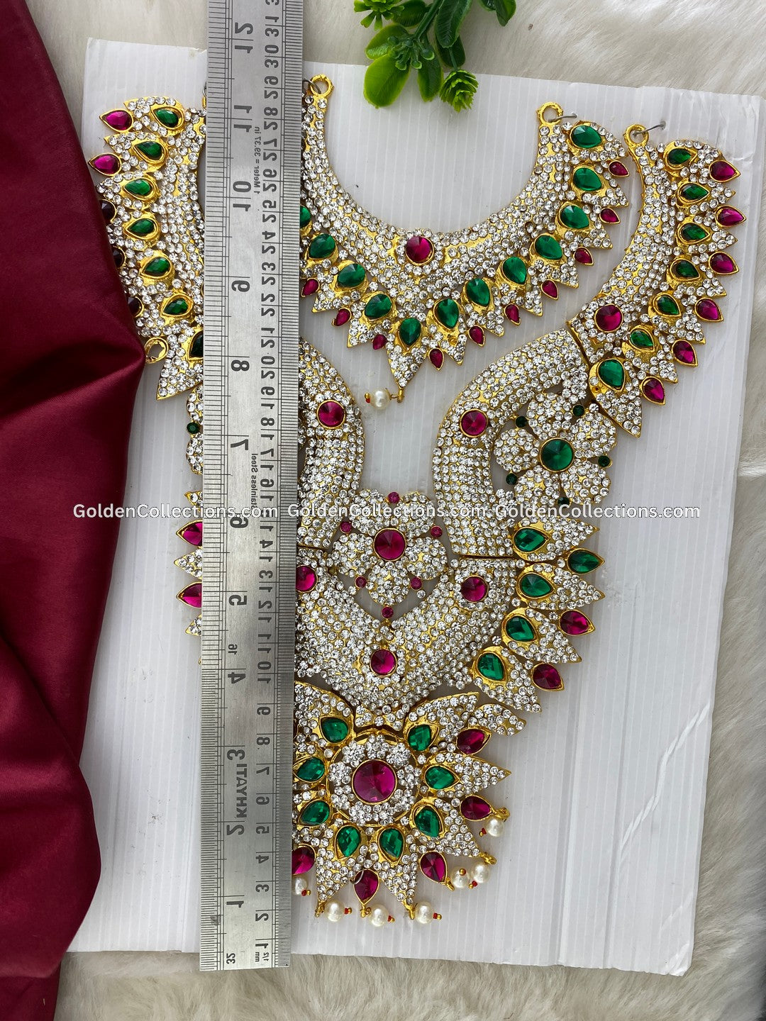 Traditional Deity Long Necklace - Goddess Lakshmi Jewellery DLN-059 2