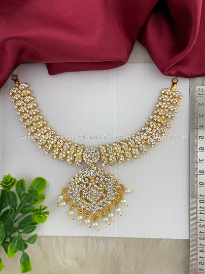 Traditional Deity Short Necklace - Goddess Lakshmi Jewellery DSN-059 2