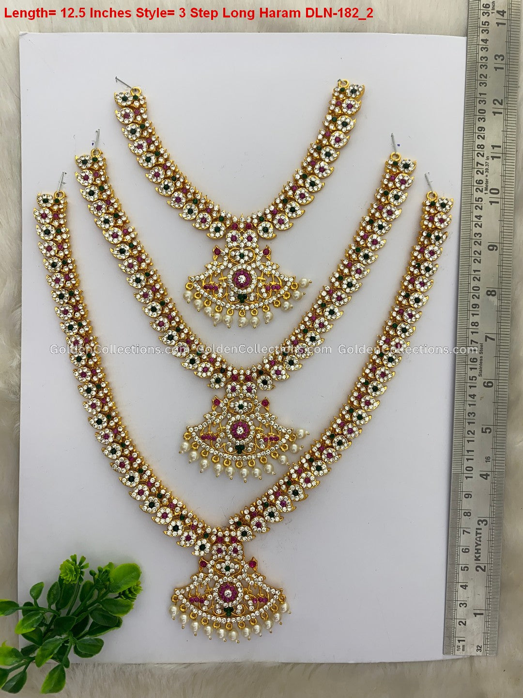 Traditional Goddess Lakshmi Necklace - GoldenCollections DLN-182 2