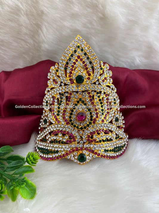 Traditional Hindu Deity Crown Kireedam Jewelry Buy Online - DGC-0165