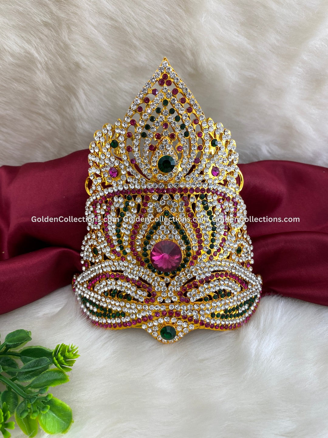 Traditional Hindu Deity Stone Crown  - Online Exclusive - DGC-0194