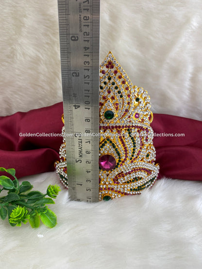 Traditional Hindu Deity Stone Crown  - Online Exclusive - DGC-0194 2