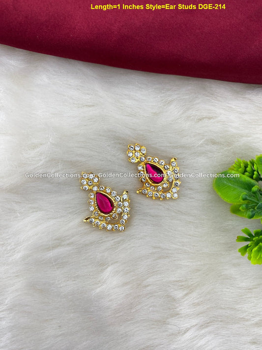 Traditional deity ear jewelry - GoldenCollections DGE-214