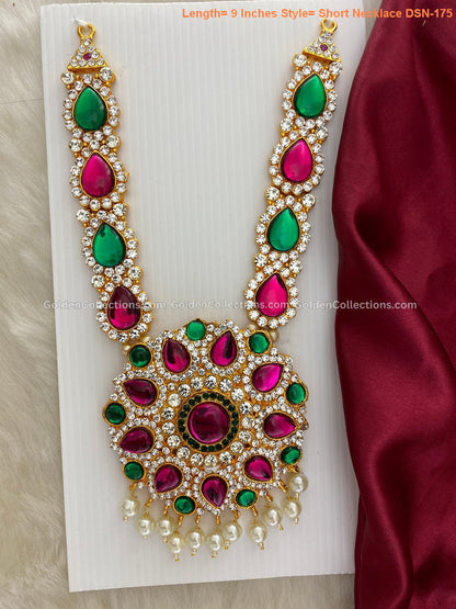 Varalakshmi Devi Jewelry - Deity Short Haram - Shop Online - DSN-175
