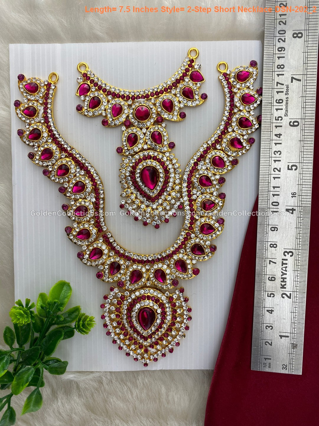 Varalakshmi Devi Short Haram - Exquisite Deity Jewellery - DSN-202 2