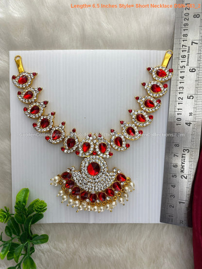 Varalakshmi Devi Short Necklace - Buy Deity Ornaments - DSN-183 2