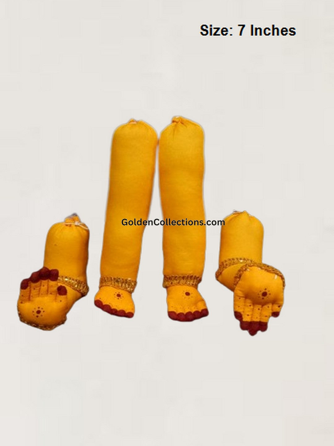 Varalakshmi Hands and Legs - Yellow - 7 Inches - GoldenCollections VHL-004