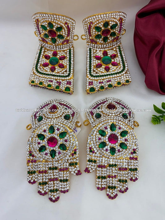 Resin Stone Hastham and Padam 3.5 in VHL010 deity hastham padam for idol alankaram image 1