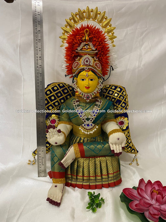 Varalakshmi Amman Idol Full Set 21 in Multi Color VVD023 for Varalakshmi Vratham pooja image 2