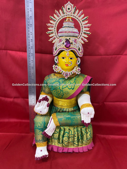 Varalakshmi Amman Idol Full Set 21 in Green VVD059 for Varalakshmi Vratham pooja image 2